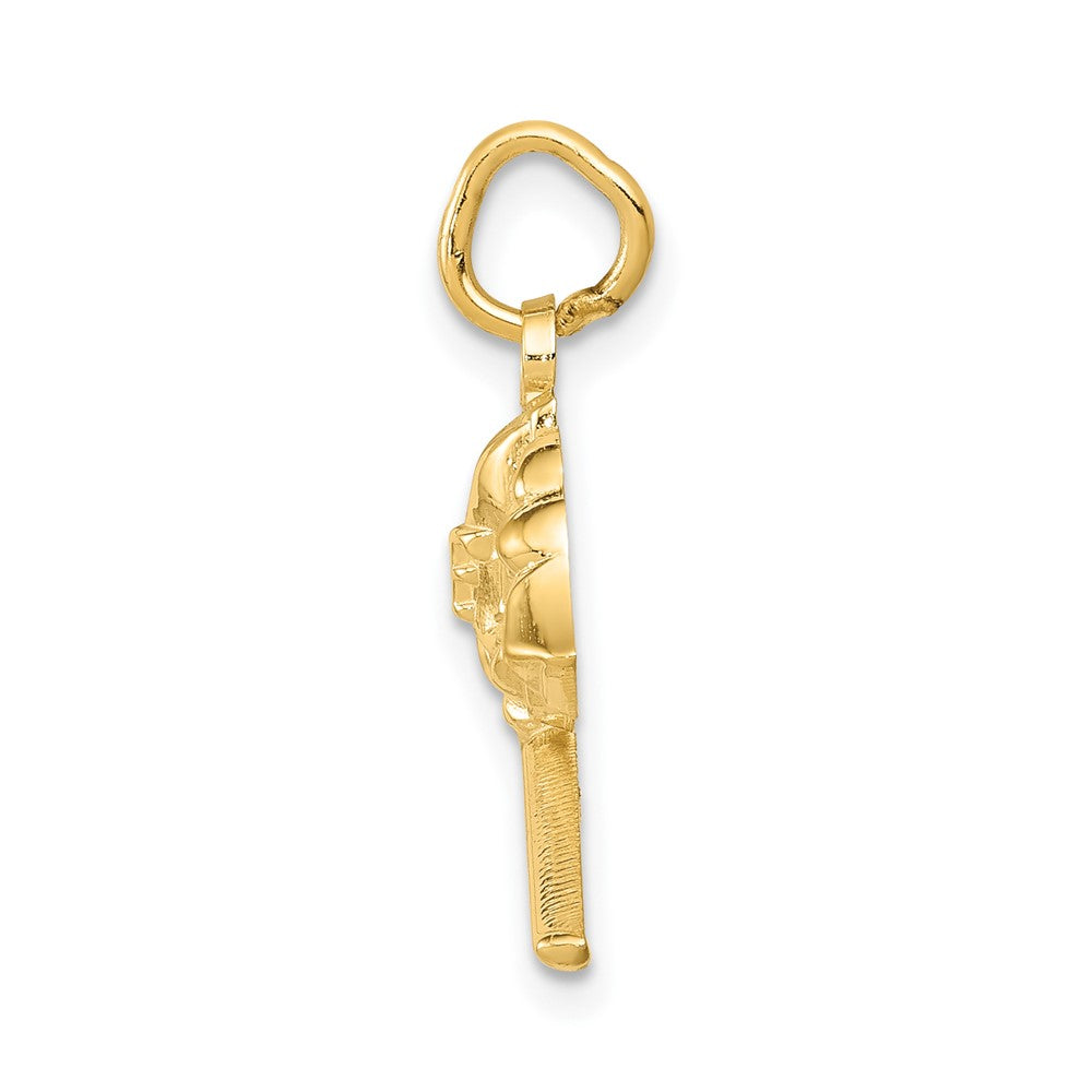 10K Gelbgold Feuer Department Charm