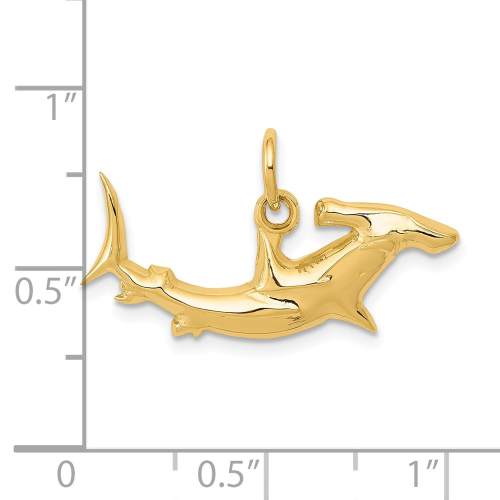 10K Gelbgold Hammerhead Shark Charm