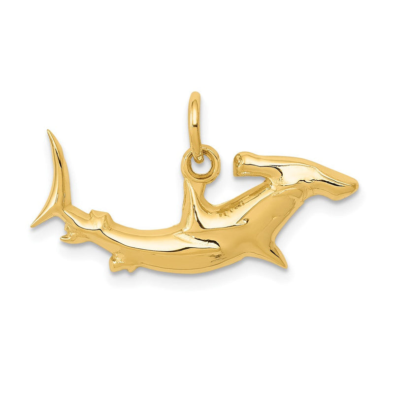 10K Gelbgold Hammerhead Shark Charm