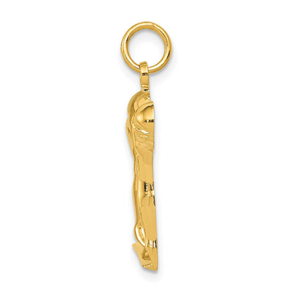 10K Gelbgold Swimmer/diver Charm