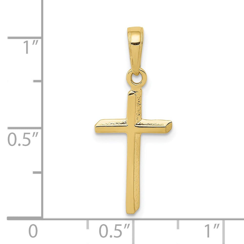 10K Gelbgold Poliert Kreuz Anhänger