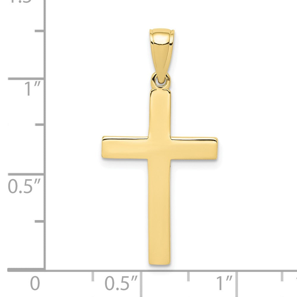 10K Gelbgold Poliert Kreuz Anhänger