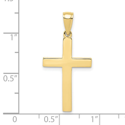 10K Gelbgold Poliert Kreuz Anhänger