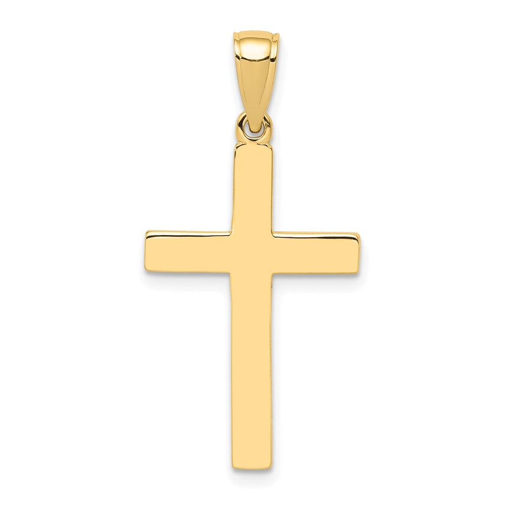 10K Gelbgold Poliert Kreuz Anhänger