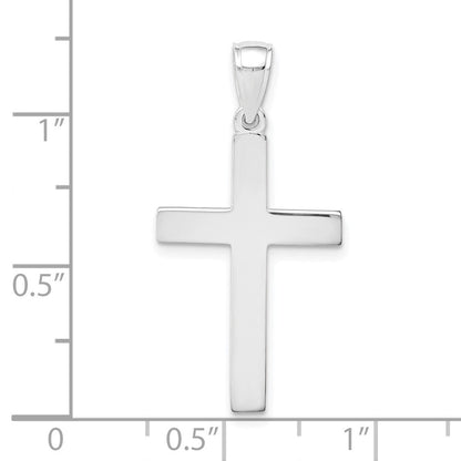 10K Weißgold Kreuz Anhänger