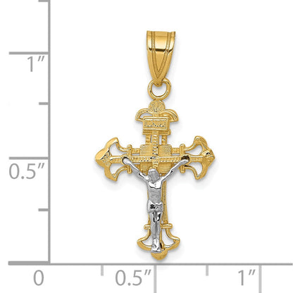 10K Bicolor 10K Inri Kruzifix Charm