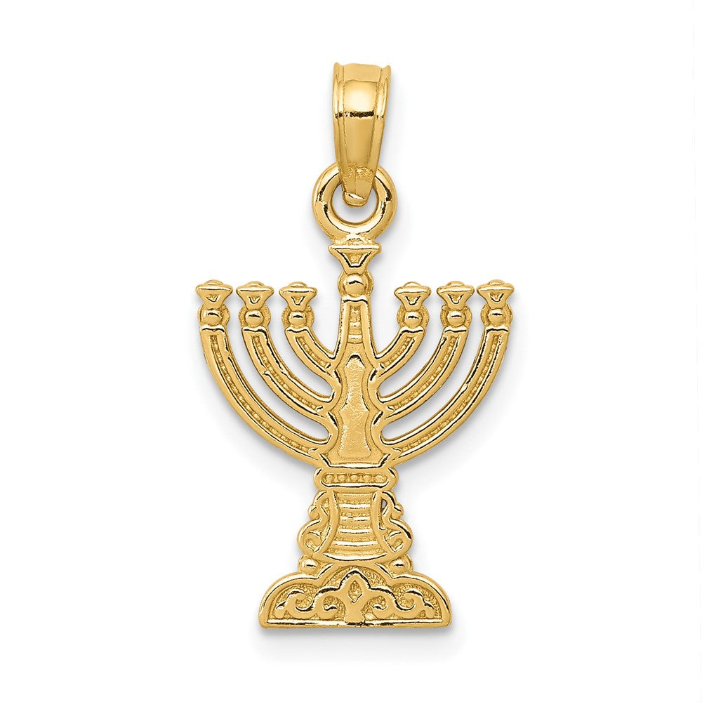 10K Gelbgold 10K Menorah Anhänger