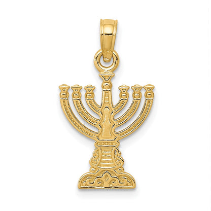 10K Gelbgold 10K Menorah Anhänger