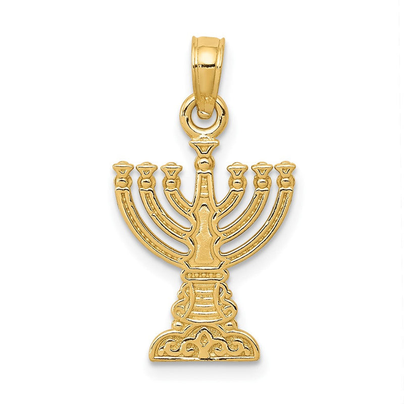 10K Gelbgold 10K Menorah Anhänger