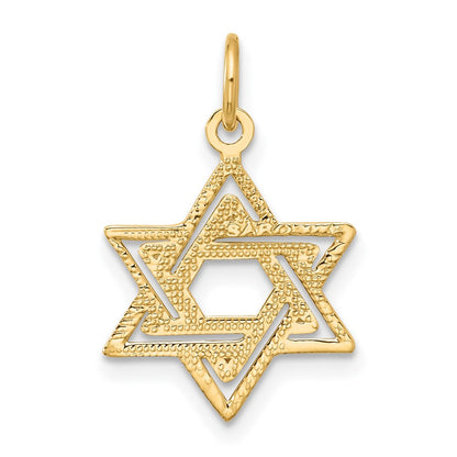 10K Gelbgold Jewish Stern Charm