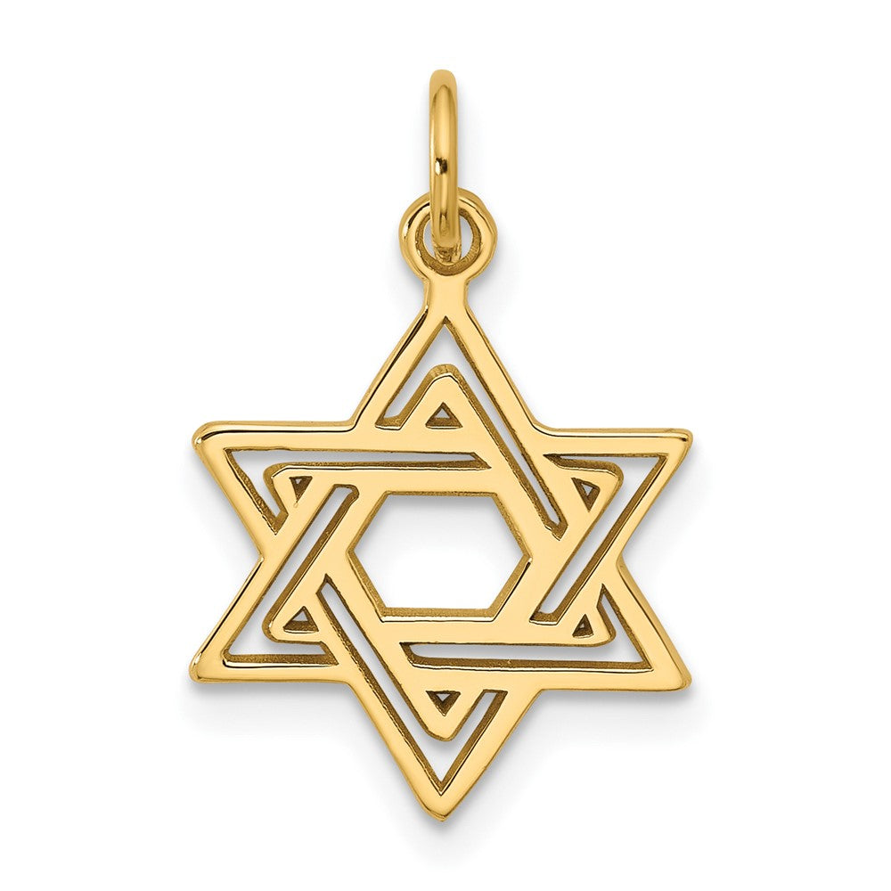 10K Gelbgold Jewish Stern Charm