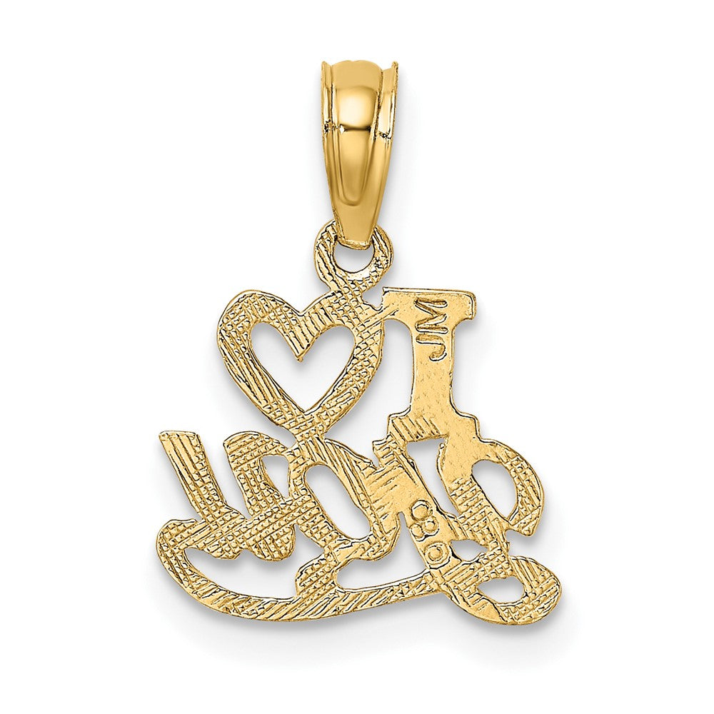 10K Gelbgold 10K Poliert und Strukturiert I Herz You Charm