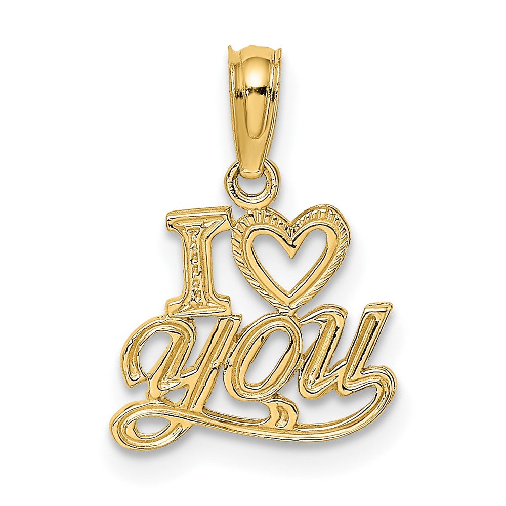 10K Gelbgold 10K Poliert und Strukturiert I Herz You Charm