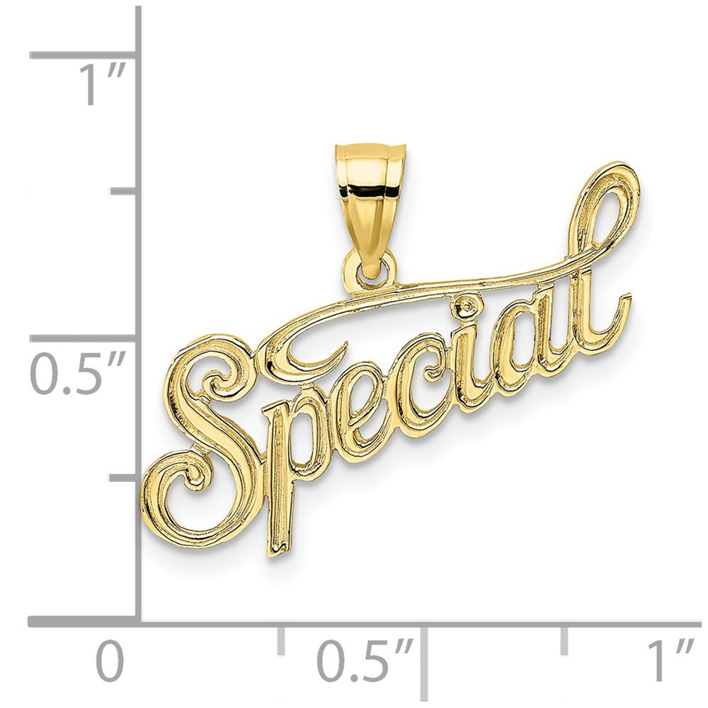 10K Gelbgold 10K Poliert und Strukturiert Special Anhänger