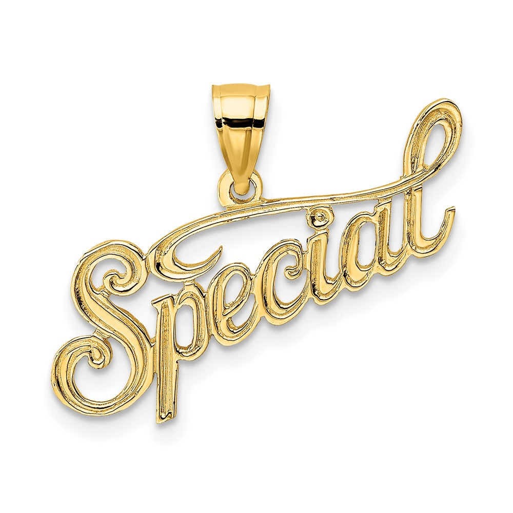 10K Gelbgold 10K Poliert und Strukturiert Special Anhänger