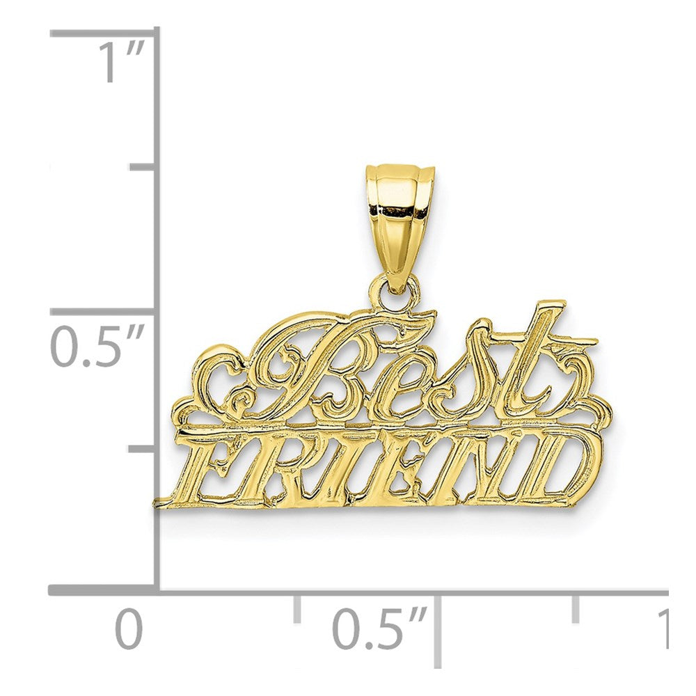 10K Gelbgold 10K Beste Freund Anhänger