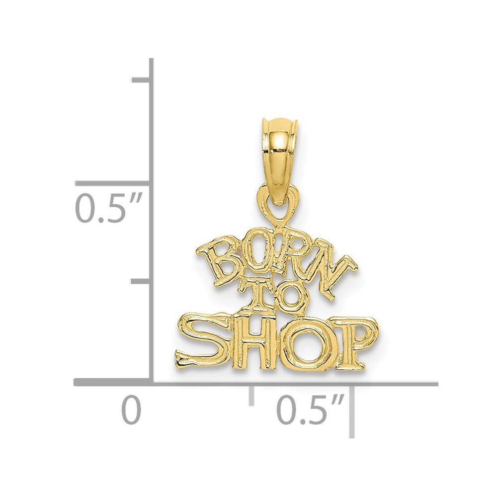 10K Gelbgold 10K Born To Shop Charm