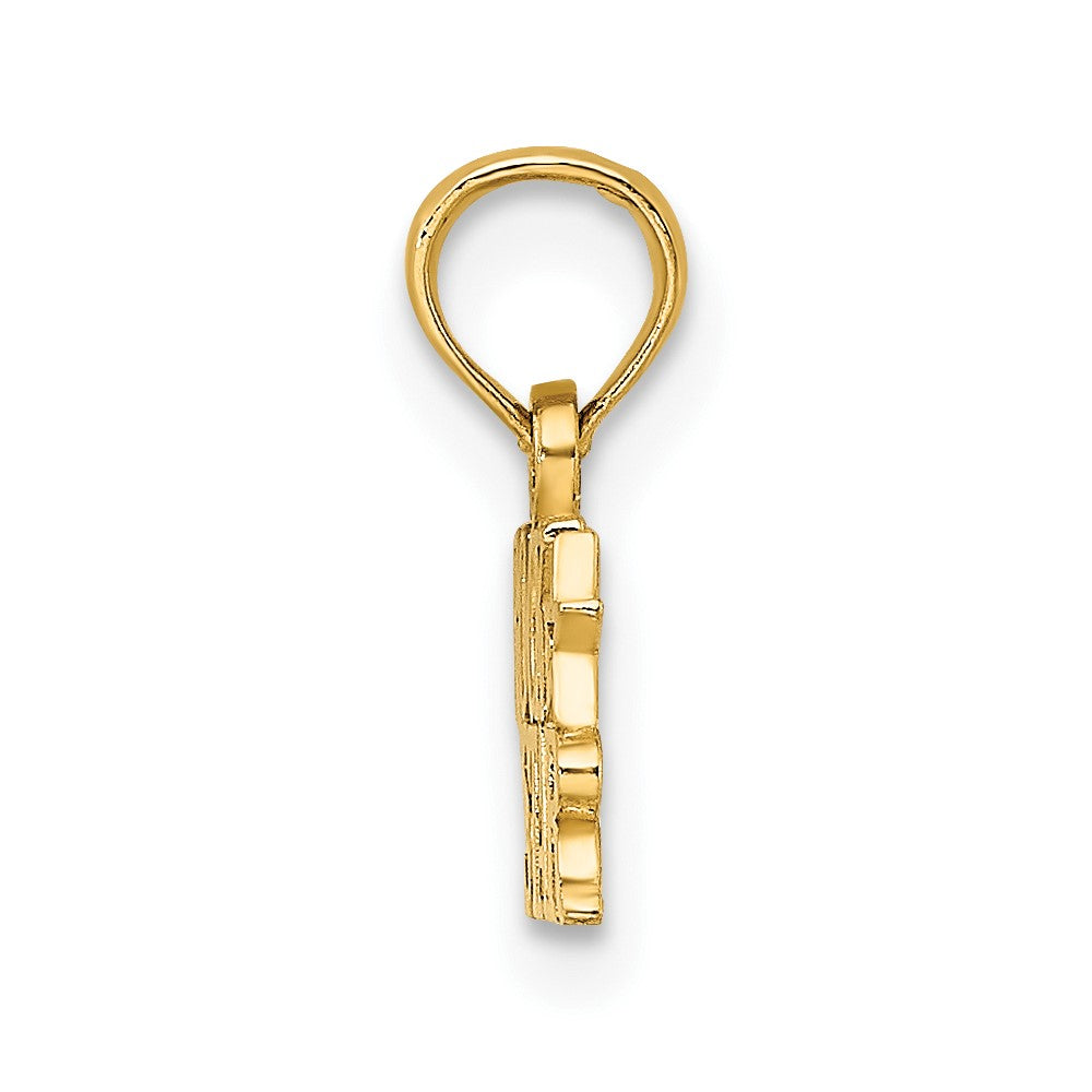 10K Gelbgold 10K Poliert Rock Stern Charm