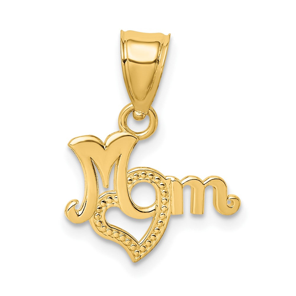 10K Gelbgold 10K Mama mit Herz Anhänger