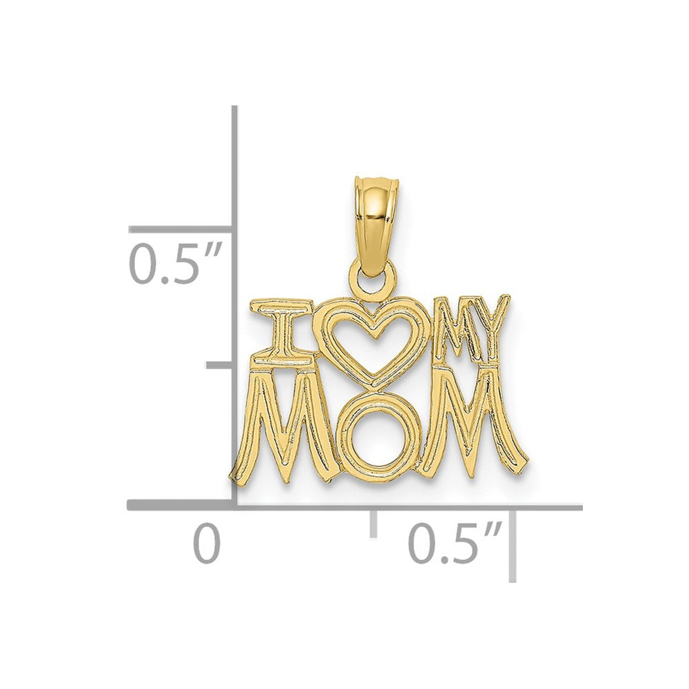10K Gelbgold 10K I Herz My Mama Anhänger