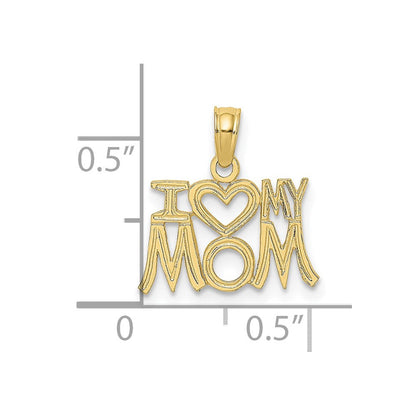 10K Gelbgold 10K I Herz My Mama Anhänger