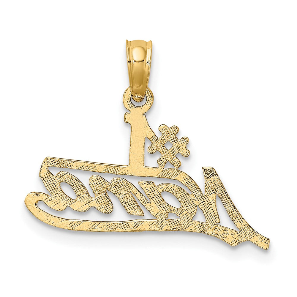 10K Gelbgold 10K #1 Nana Schreibschrift Charm