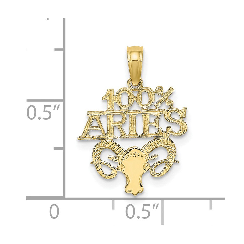 10K Gelbgold 10K 100% Aries Tierkreis Charm
