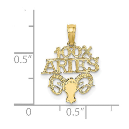 10K Gelbgold 10K 100% Aries Tierkreis Charm