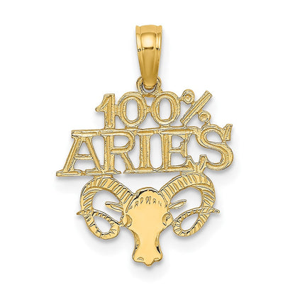10K Gelbgold 10K 100% Aries Tierkreis Charm