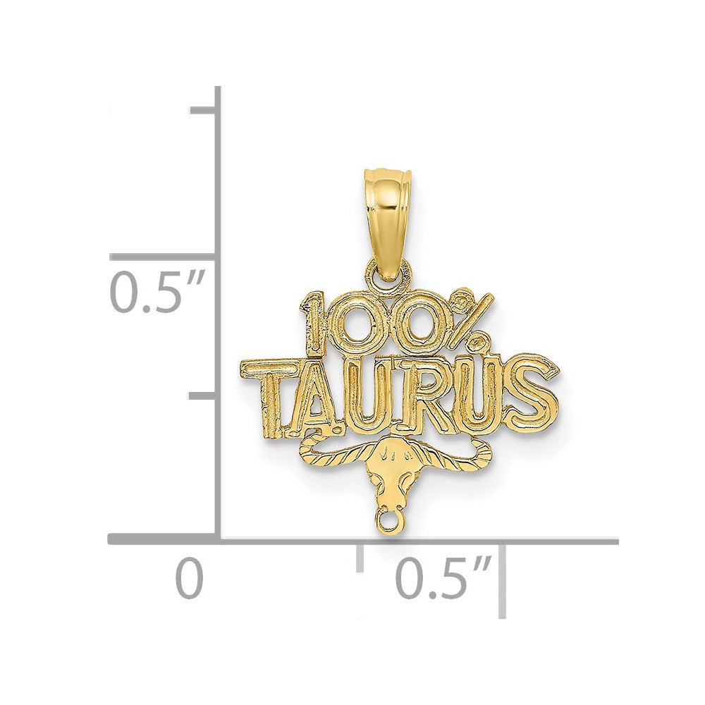 10K Gelbgold 10K 100% Taurus Tierkreis Charm