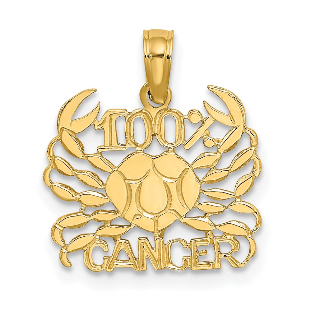10K Gelbgold 10K 100% Cancer Tierkreis Charm