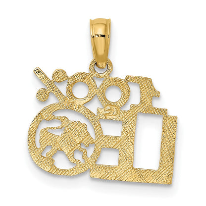 10K Gelbgold 10K 100% Leo Tierkreis Charm