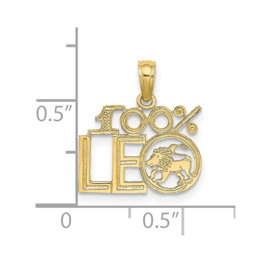 10K Gelbgold 10K 100% Leo Tierkreis Charm