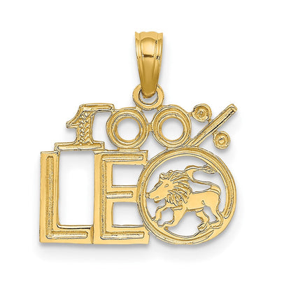 10K Gelbgold 10K 100% Leo Tierkreis Charm