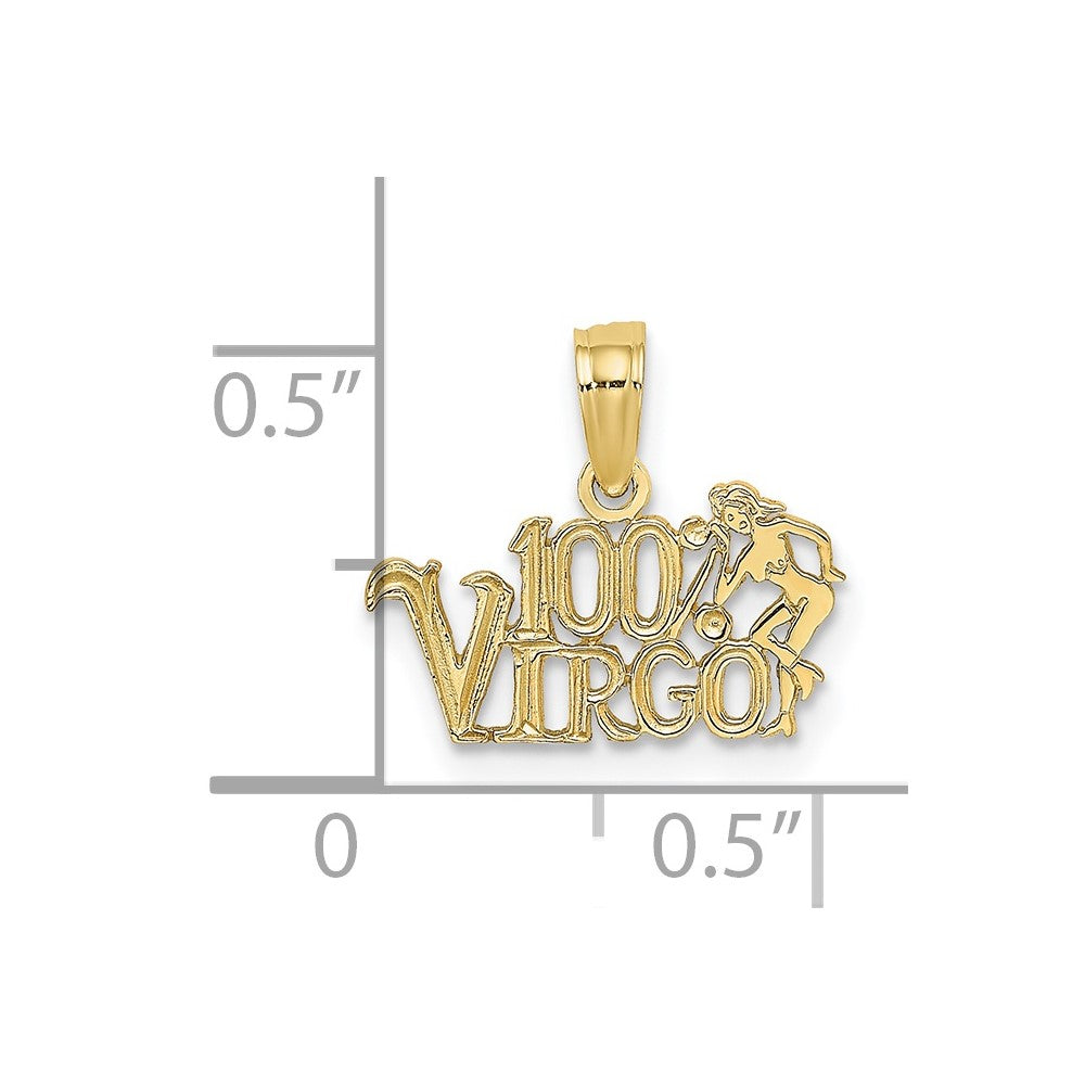 10K Gelbgold 10K 100% Virgo Tierkreis Charm