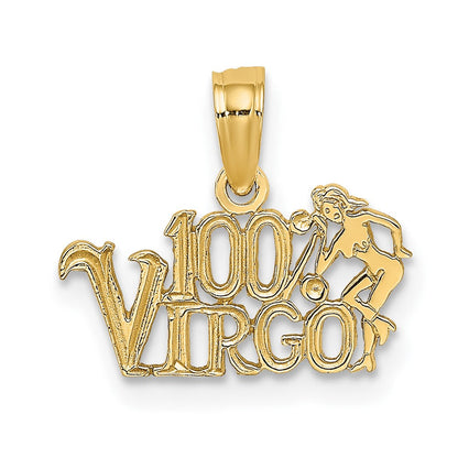 10K Gelbgold 10K 100% Virgo Tierkreis Charm
