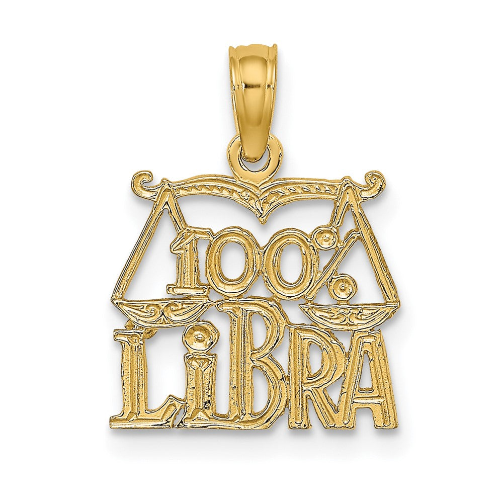 10K Gelbgold 10K 100% Libra Tierkreis Charm