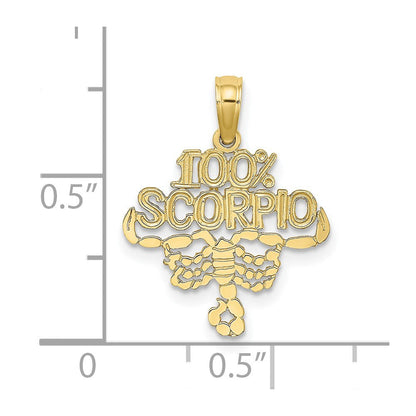 10K Gelbgold 10K 100% Scorpio Tierkreis Charm