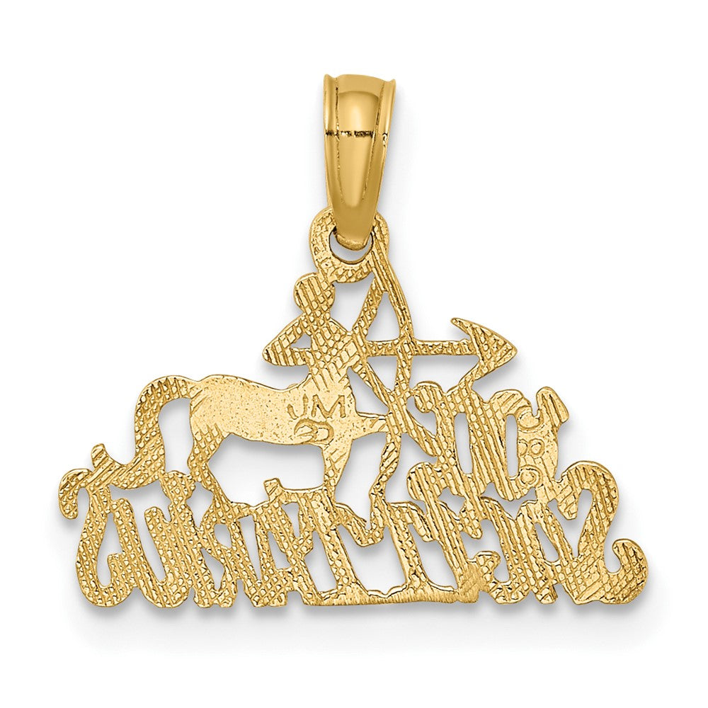 10K Gelbgold 10K 100% Sagittarius Tierkreis Charm