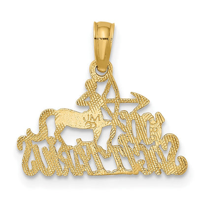 10K Gelbgold 10K 100% Sagittarius Tierkreis Charm