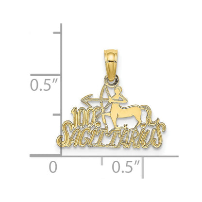 10K Gelbgold 10K 100% Sagittarius Tierkreis Charm