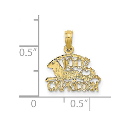 10K Gelbgold 10K 100% Capricorn Tierkreis Charm