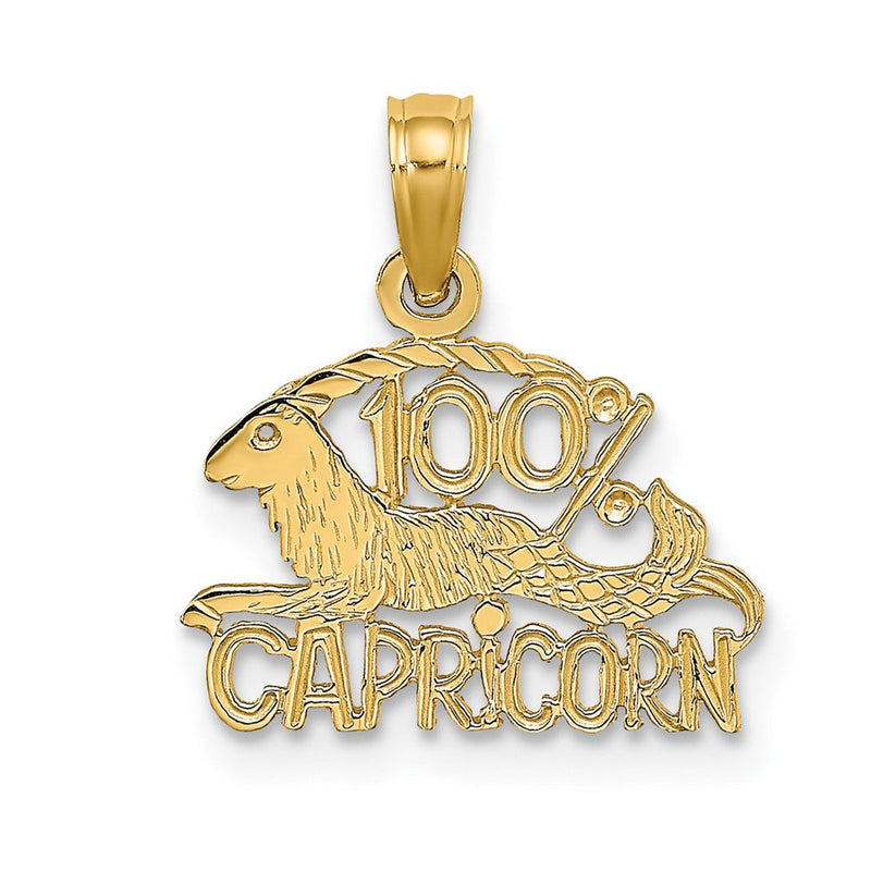 10K Gelbgold 10K 100% Capricorn Tierkreis Charm