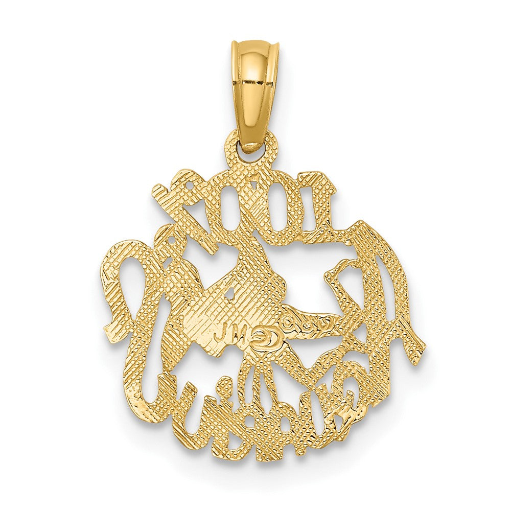 10K Gelbgold 10K 100% Aquarius Tierkreis Charm