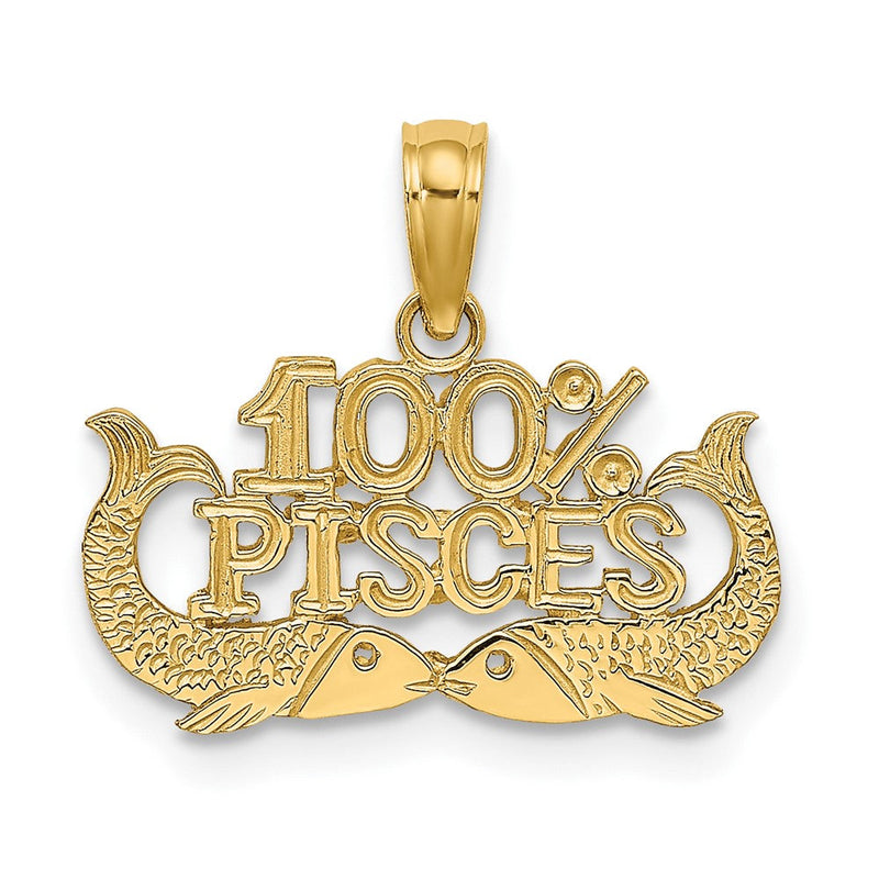 10K Gelbgold 10K 100% Pisces Tierkreis Charm