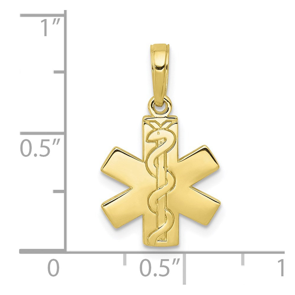 10K Gelbgold 10K Paramedic/emt Symbol Anhänger