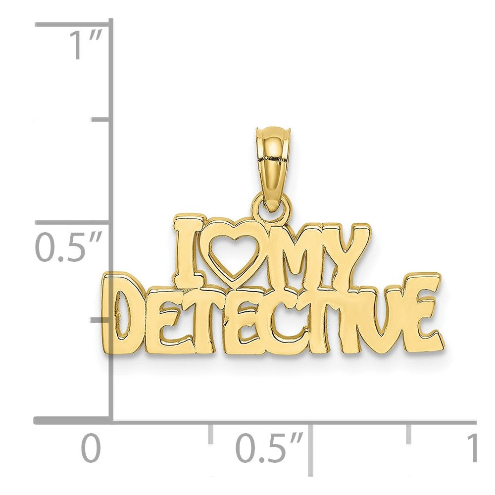 10K Gelbgold 10K I Herz My Detective Charm