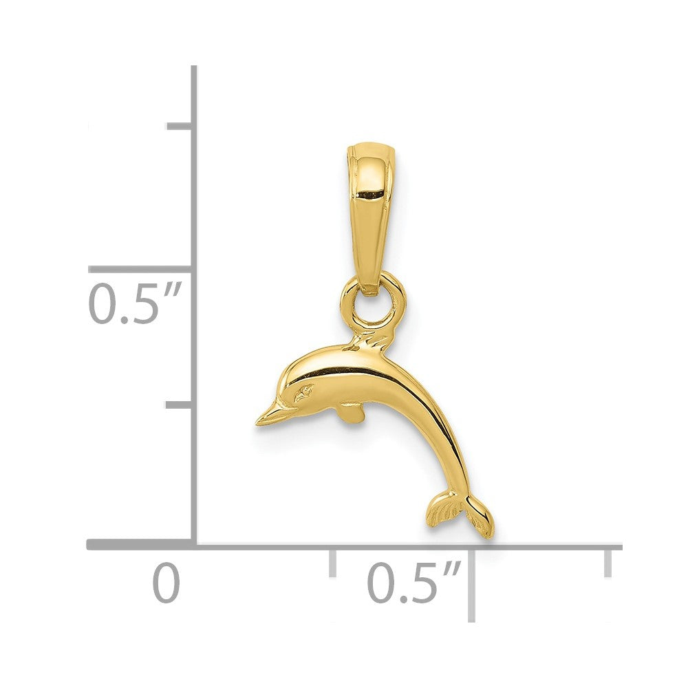 10K Gelbgold 10K Mini Delfin Anhänger