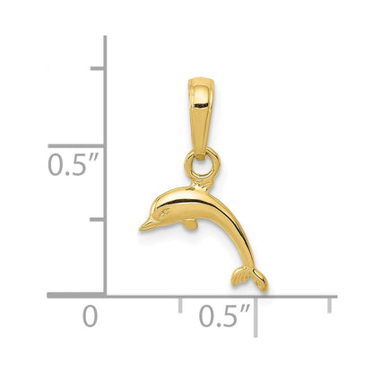 10K Gelbgold 10K Mini Delfin Anhänger