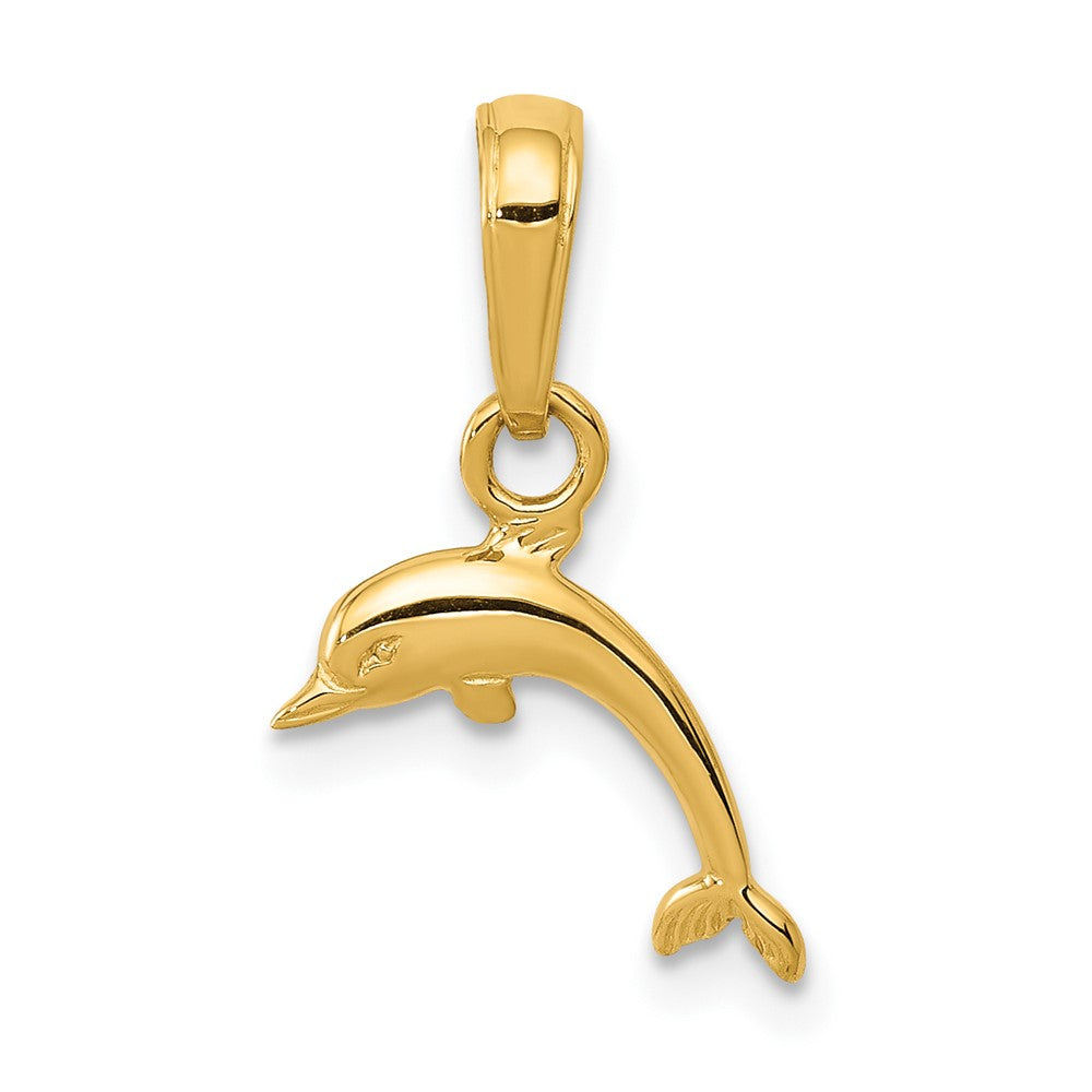 10K Gelbgold 10K Mini Delfin Anhänger
